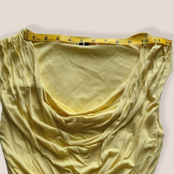 🌹 2/$15 Maurices Ruched Pastel Yellow Blouse Slee - Picture 10 of 13